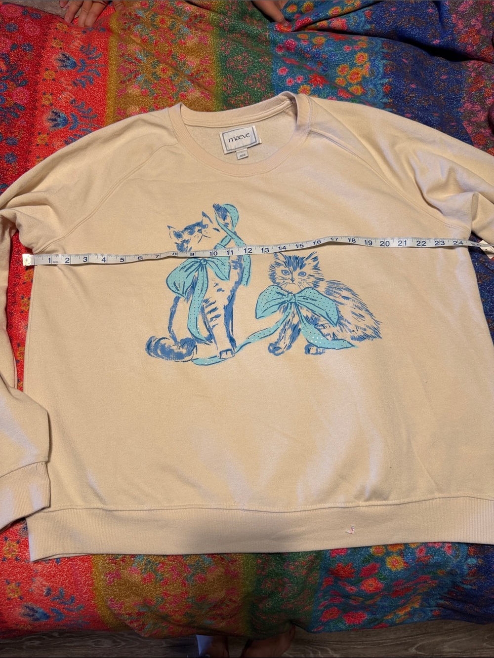 Maeve Animal Friends Crew-Neck Sweatshirt Cats - Picture 11 of 13